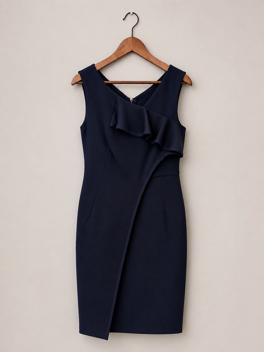 NWOT Donna Karen New York Navy Executive Bodycon Designer Dress Sz 6 Office